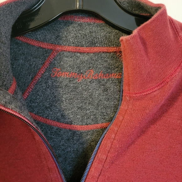 Tommy Bahama Reversible 1/4 Zip. 100% Cotton. Mens XL See Pics - Picture 9 of 12